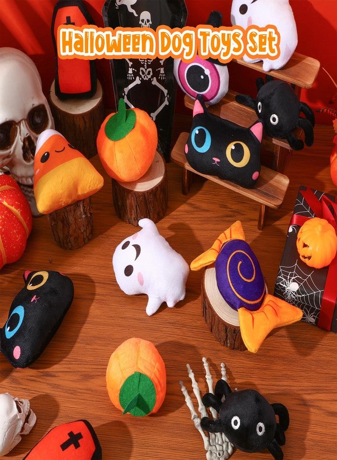 مجموعة SilTriangle المكونة من 24 قطعة من ألعاب المضغ المحشوة على شكل أشباح وخفافيش وعناكب للهالوين، مناسبة للحيوانات الأليفة الصغيرة والمتوسطة الحجم، لتنظيف أسنانها وتدريبها. - Image 4